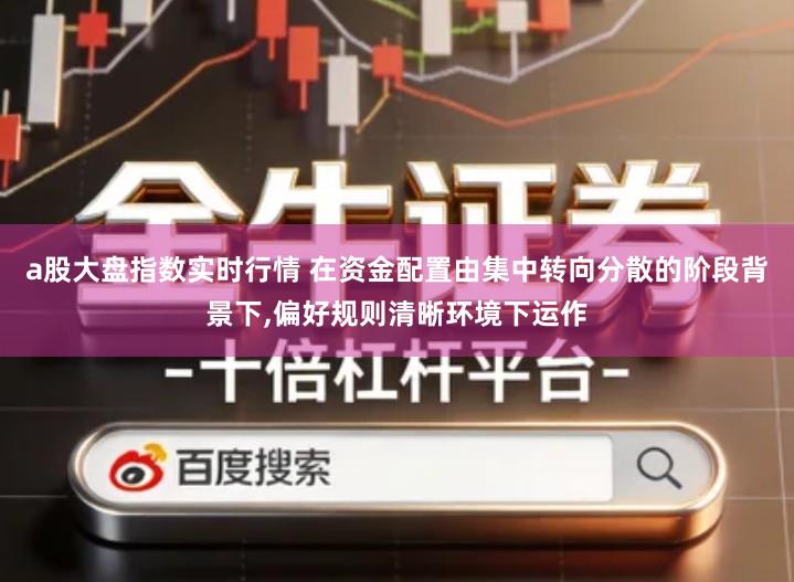 a股大盘指数实时行情 在资金配置由集中转向分散的阶段背景下,偏好规则清晰环境下运作